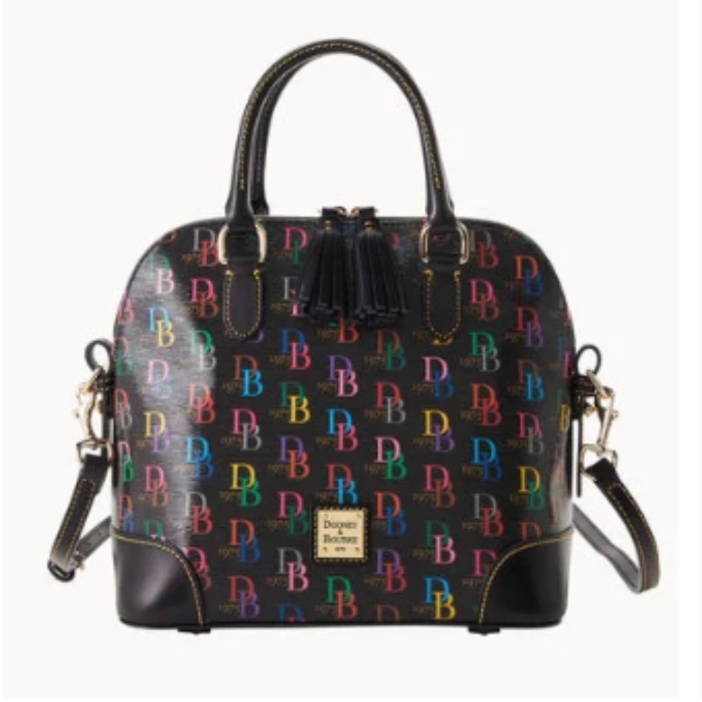 Dooney & Bourke Multi Domed Satchel - Black NWT